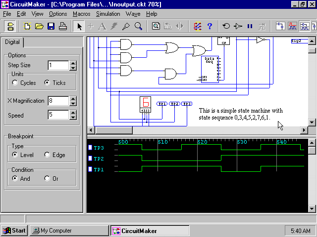 CircuitMaker 2000 SP1 - Simulate
